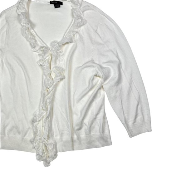 (Up To 50% Off SALE) Thesis Filly Ruffle Knit Open Front Cardigan - Picture 4 of 4